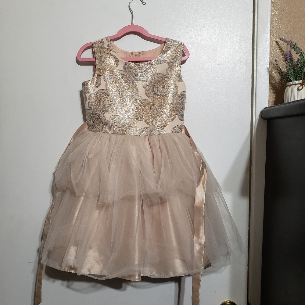 Champagne Color Girls Dress